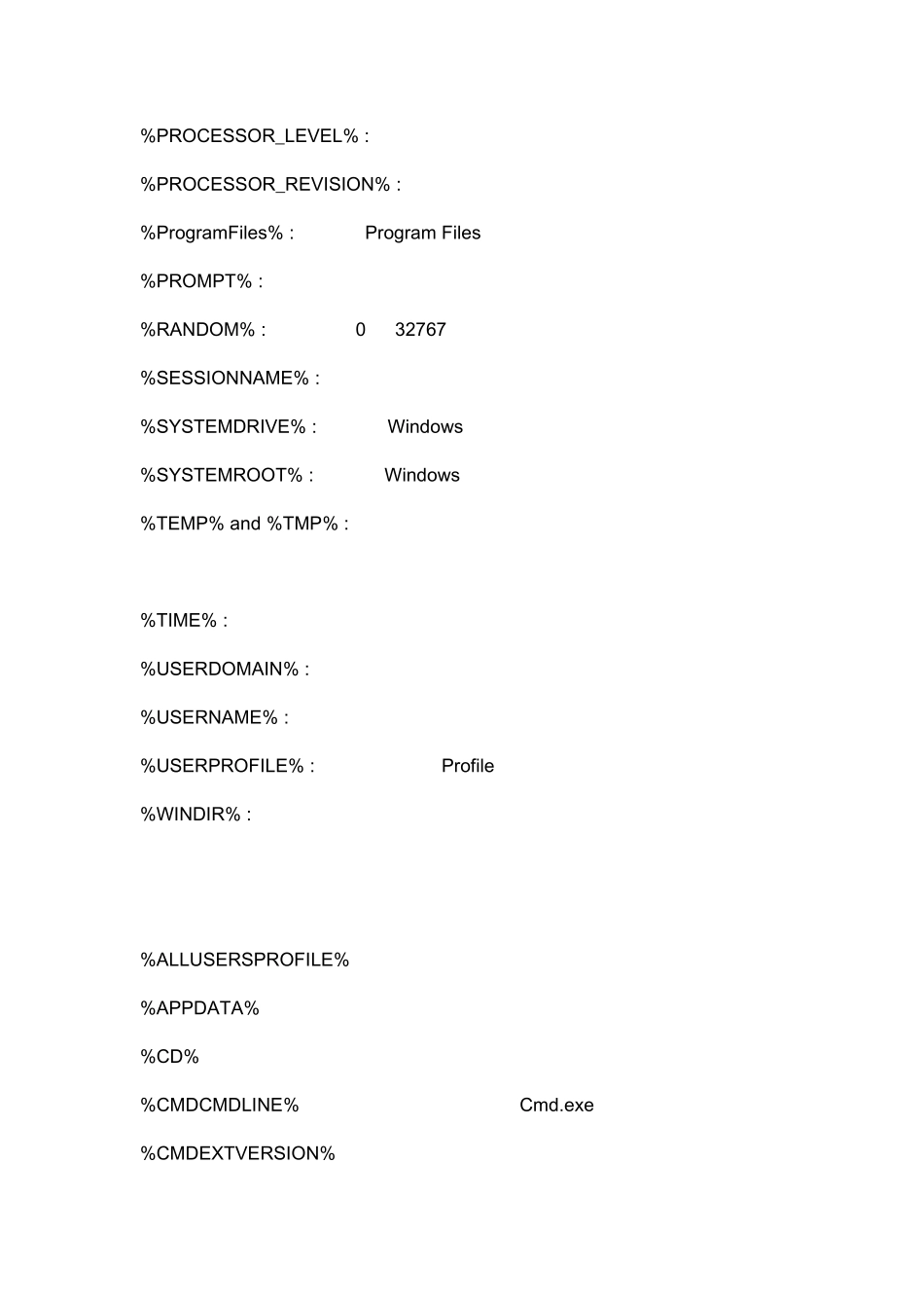 Windows系统环境变量列表_第2页