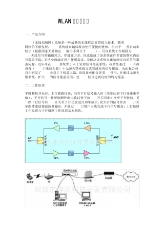 WLAN干线放大器