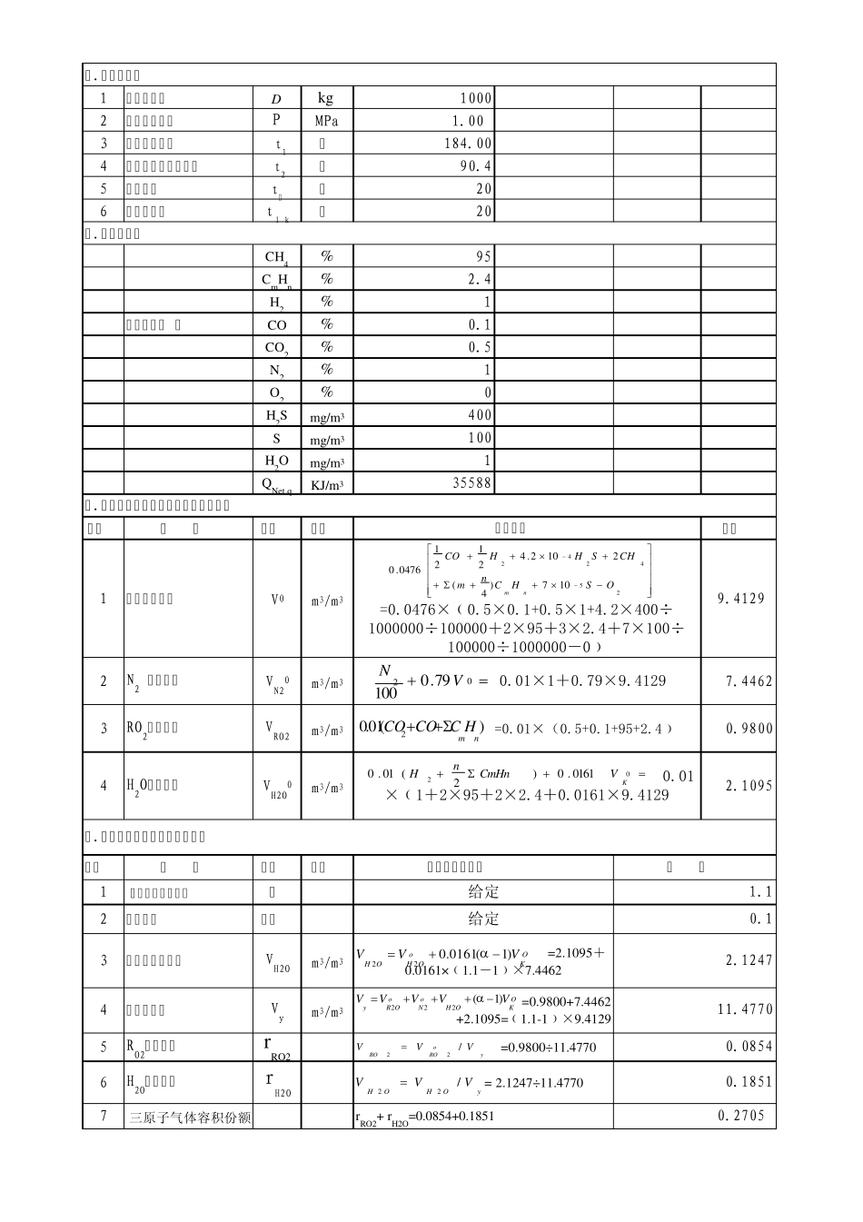 WNS11.0锅炉燃气热力计算_第2页