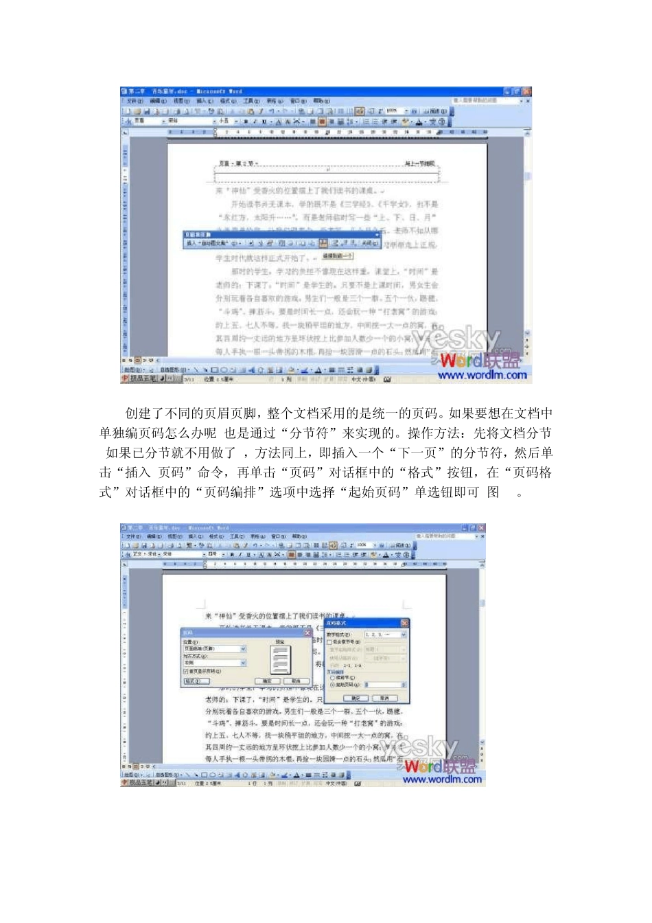 WORD2007页码设置技巧_第3页