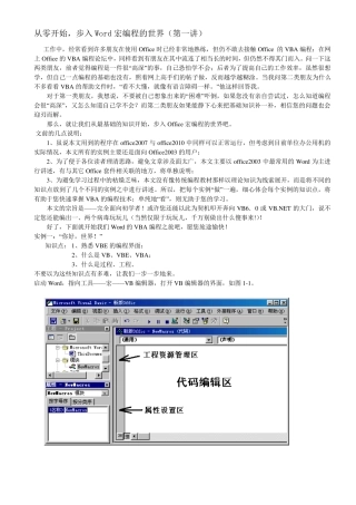 WORD_VBA编程_从零开始学VBA
