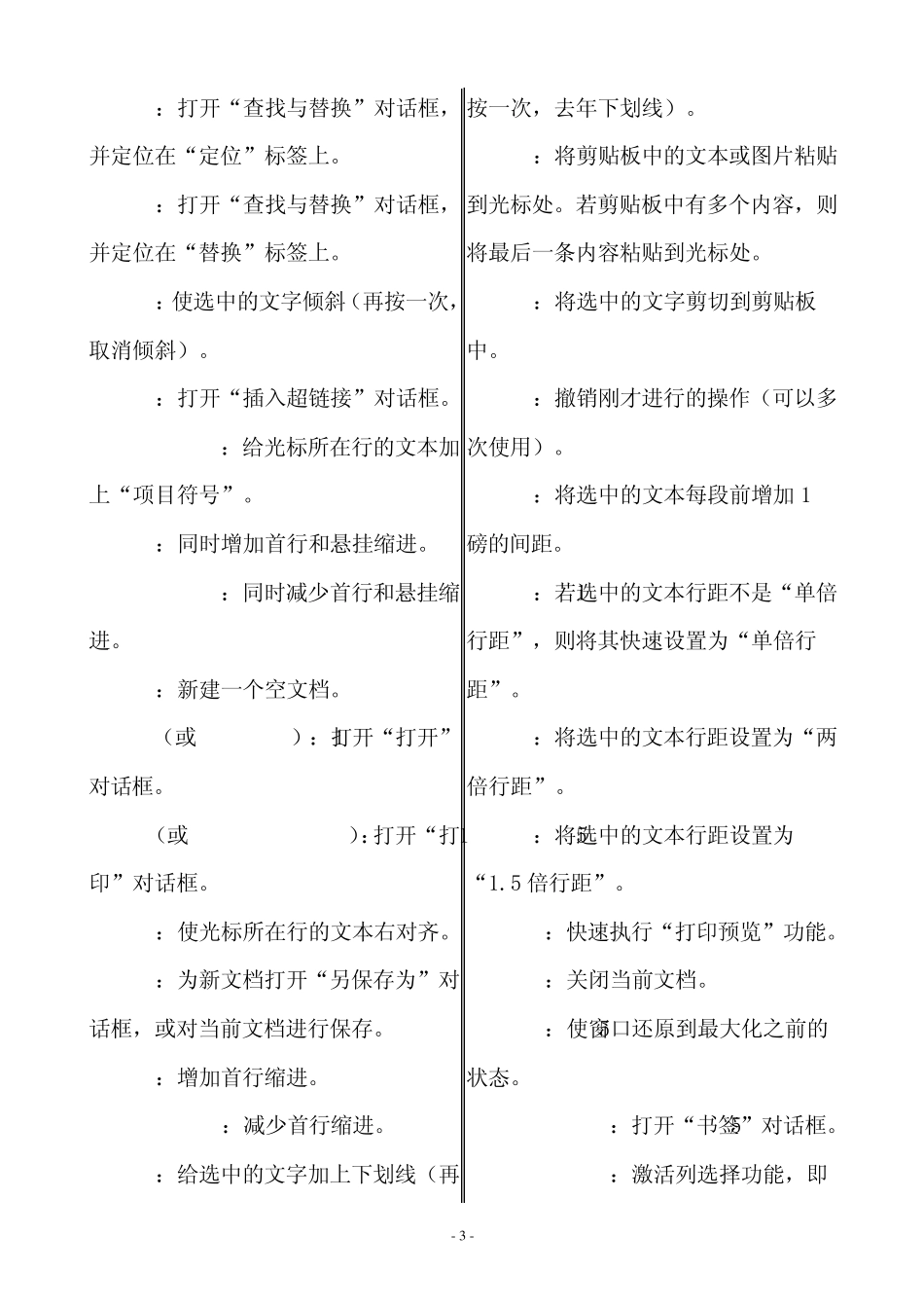 word排版快捷键全集_第3页