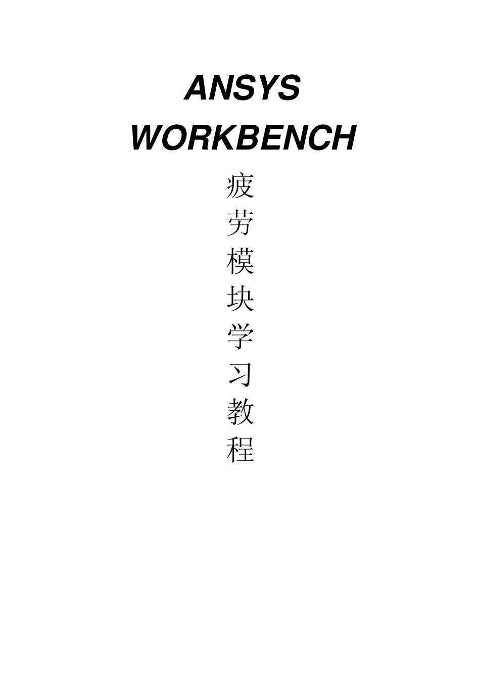 workbench疲劳教程_第1页