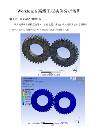 Workbench高级工程实例分析培训