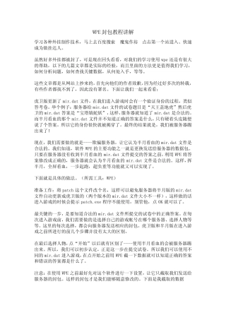 WPE封包教程讲解