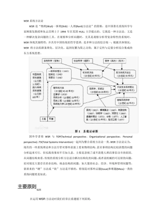 WSR系统方法论