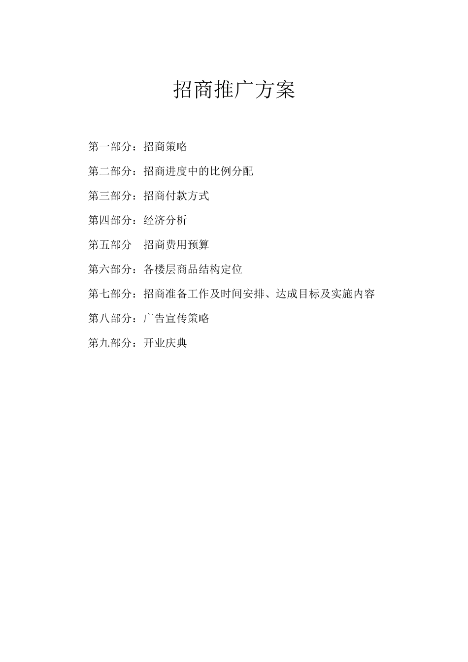 w某商场招商推广方案_第1页