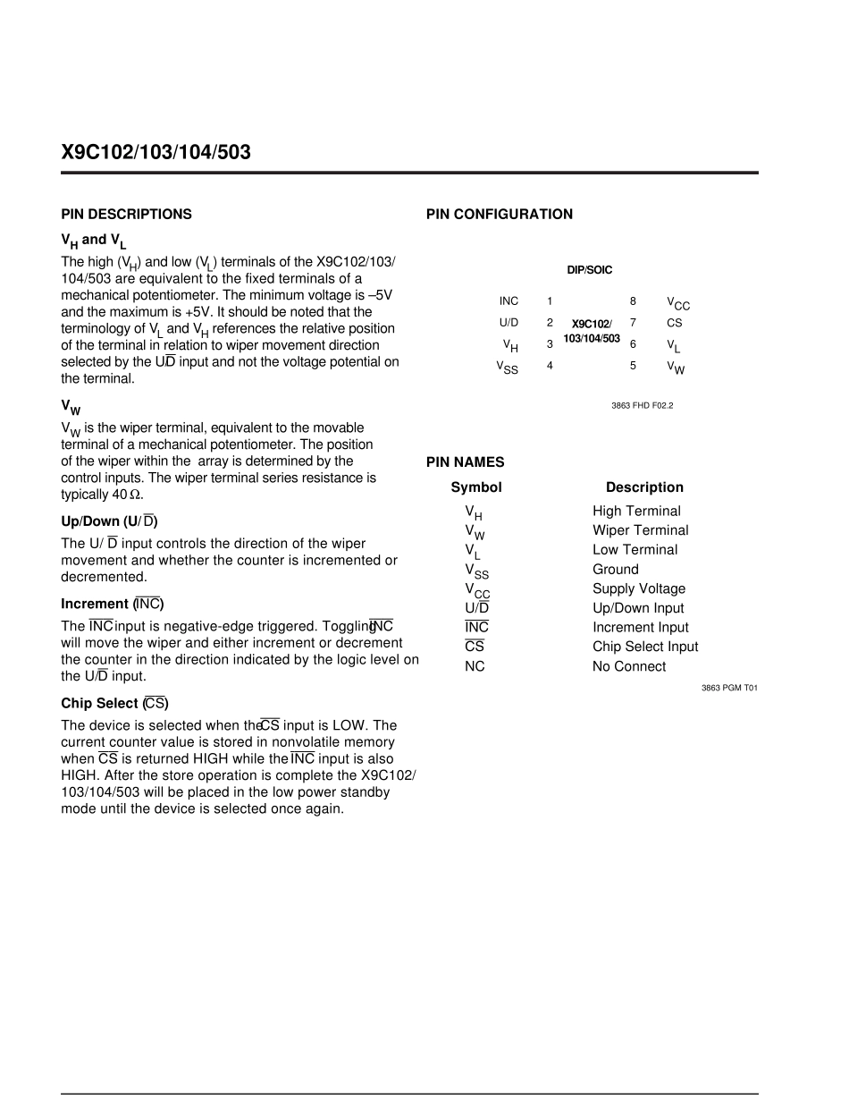 X9C102系列数字电位器_第2页