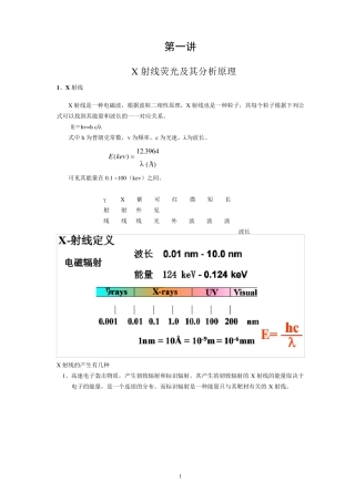 XRF分析技术原理