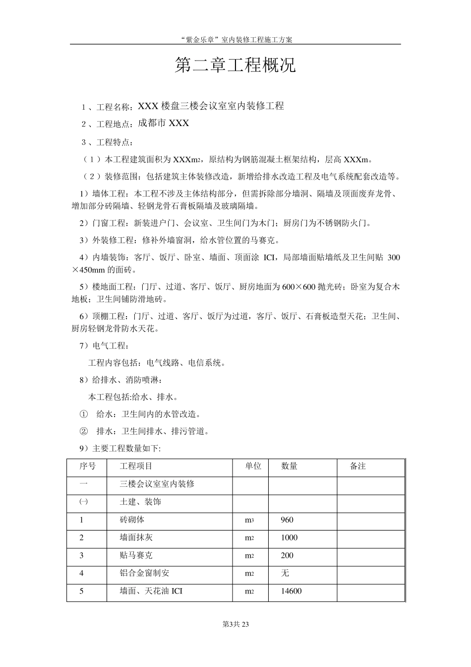 XXX会议室装修工程施工方案_第3页