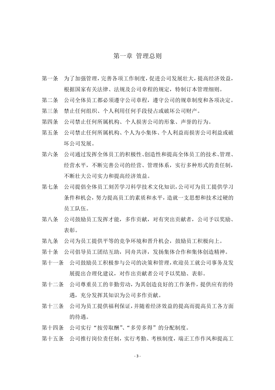 XXX公司规章制度范本_第3页