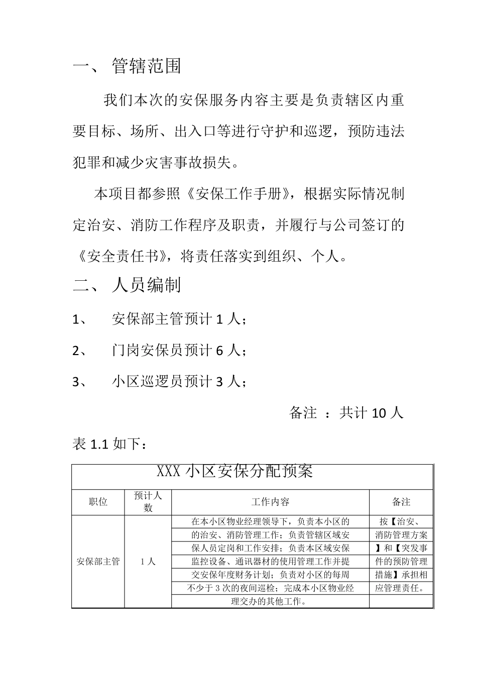 XXX小区安保服务方案_第3页