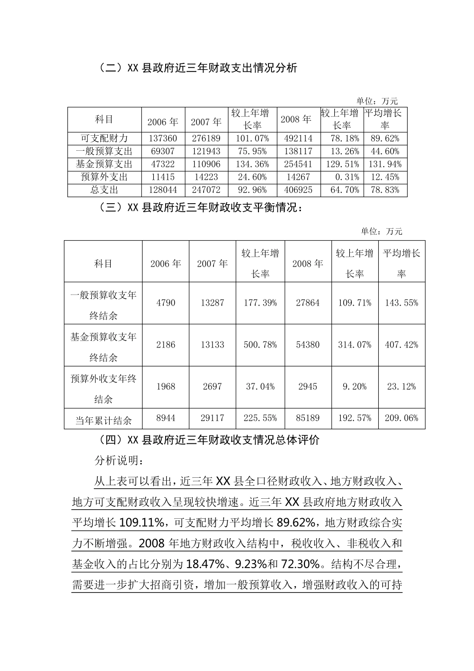 XX县地方财力评价报告(案例)_第2页