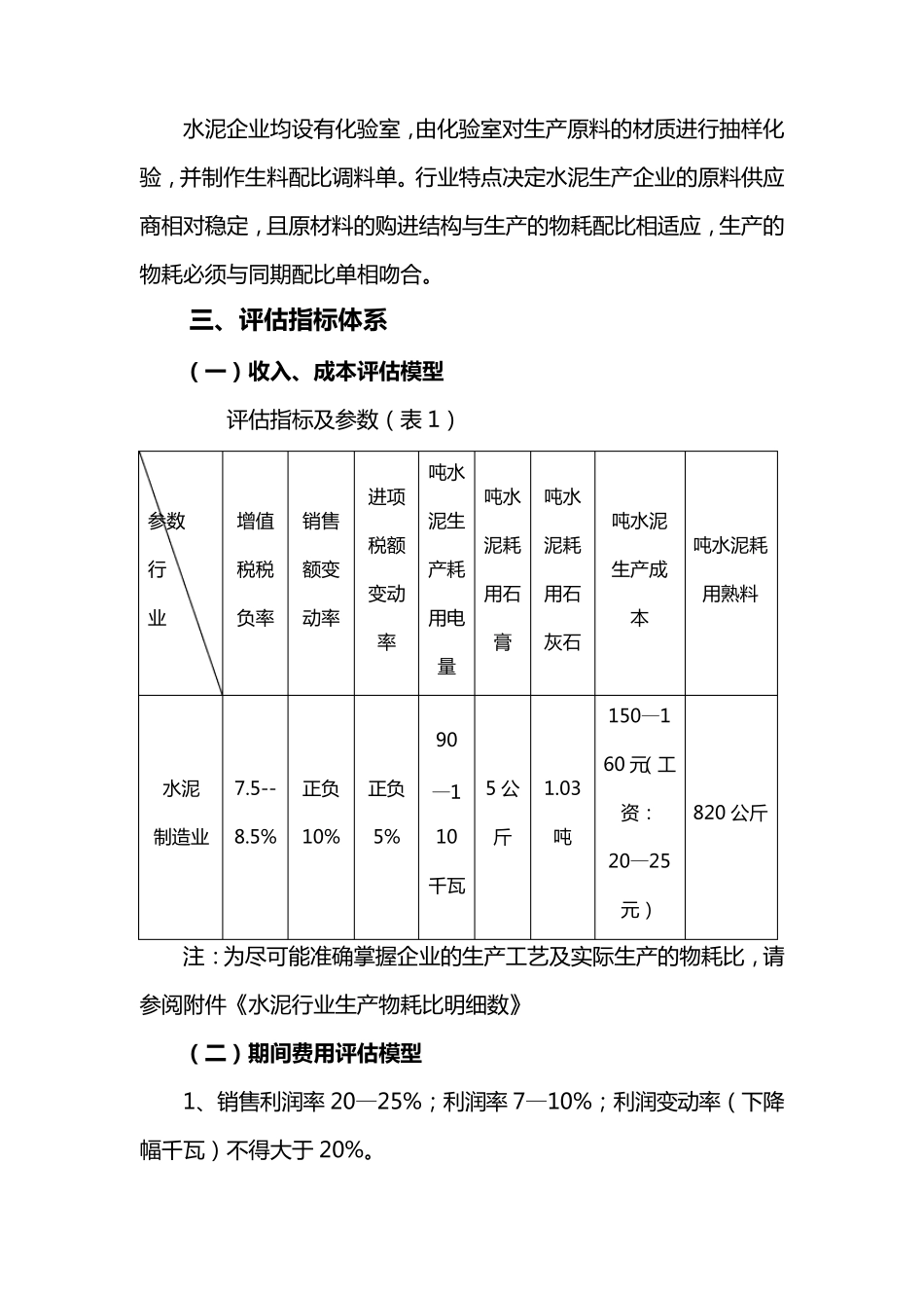 XX国税局水泥制造业评估模型_第2页