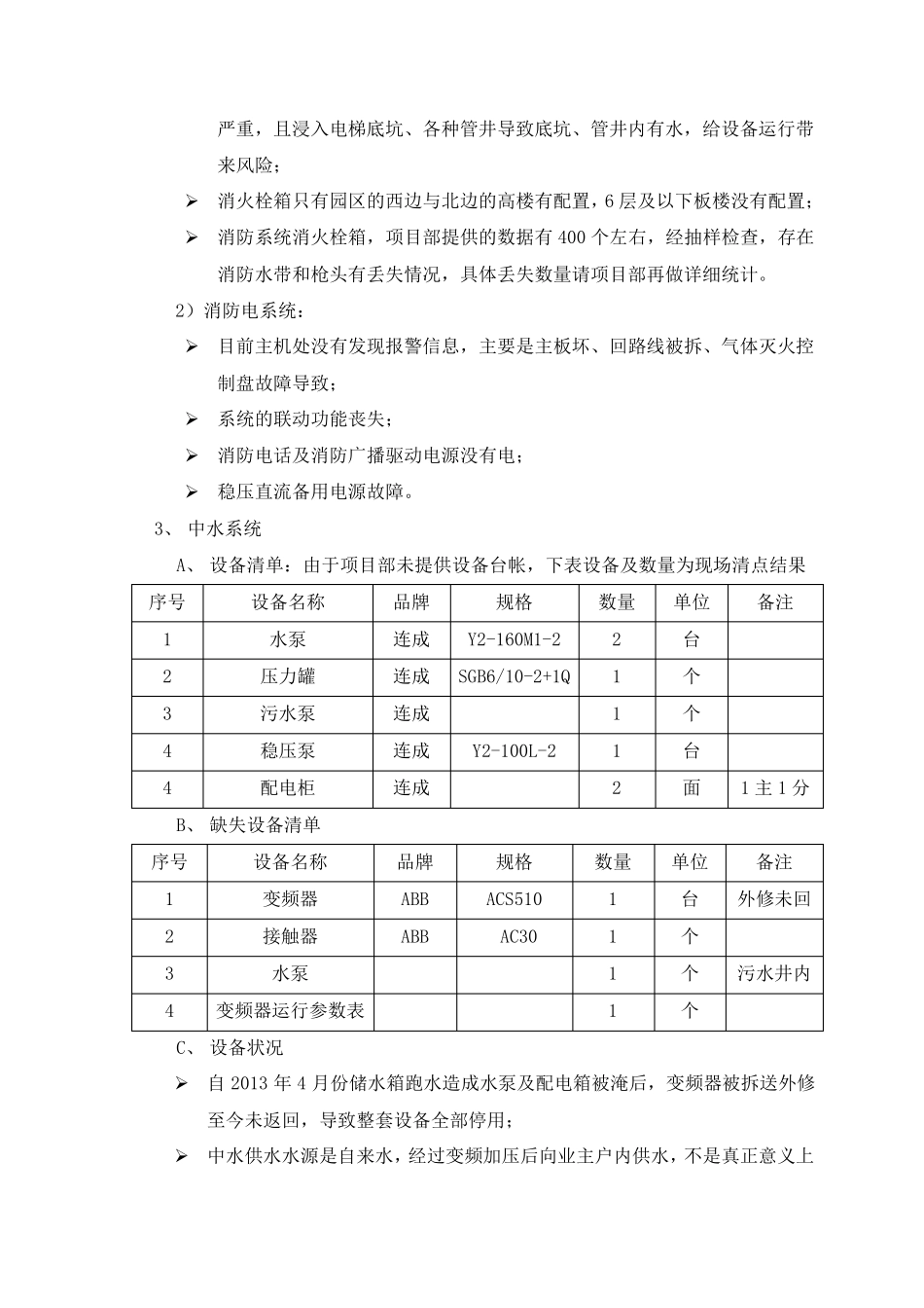 XX家园物业设施设备评估报告_第3页