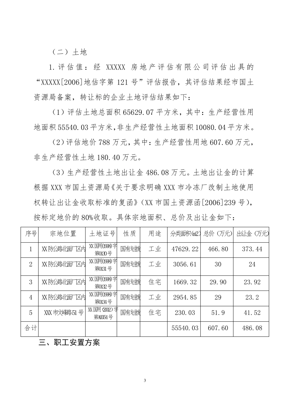 xx市冷冻厂国有产权转让方案_第3页