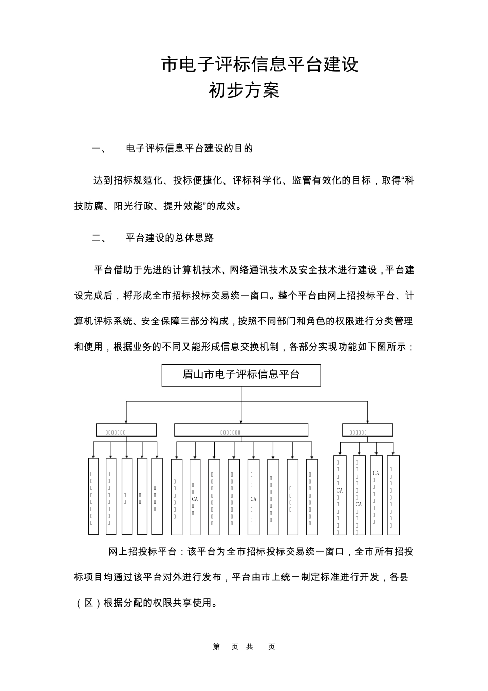 XX市网上招标、投标、电子评标项目初步方案_第2页
