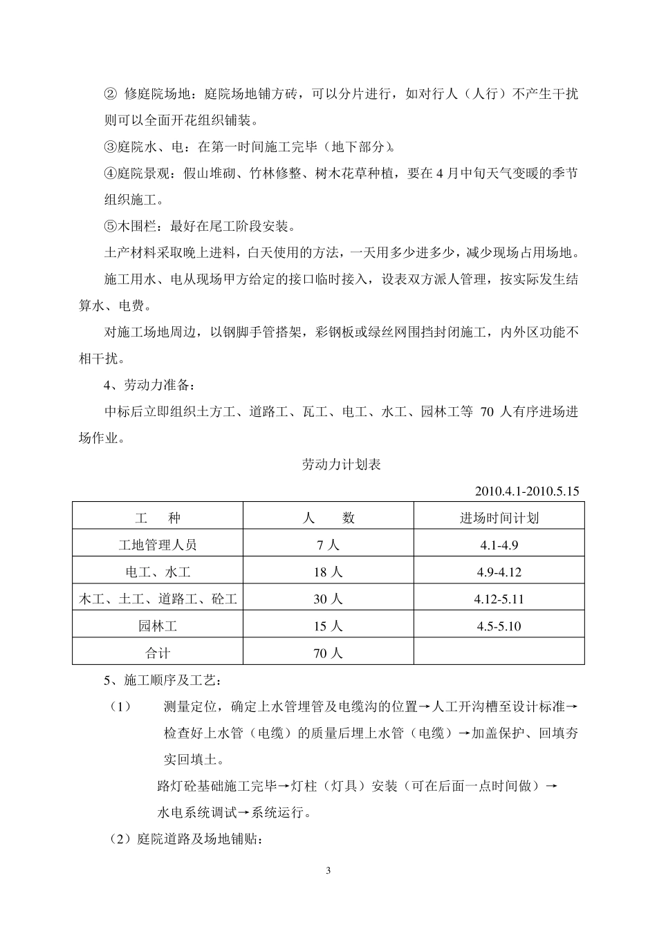 XX庭院工程施工组织设计_第3页