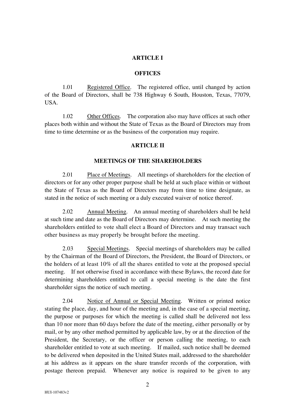 xx有限责任公司章程中英对照版_第2页