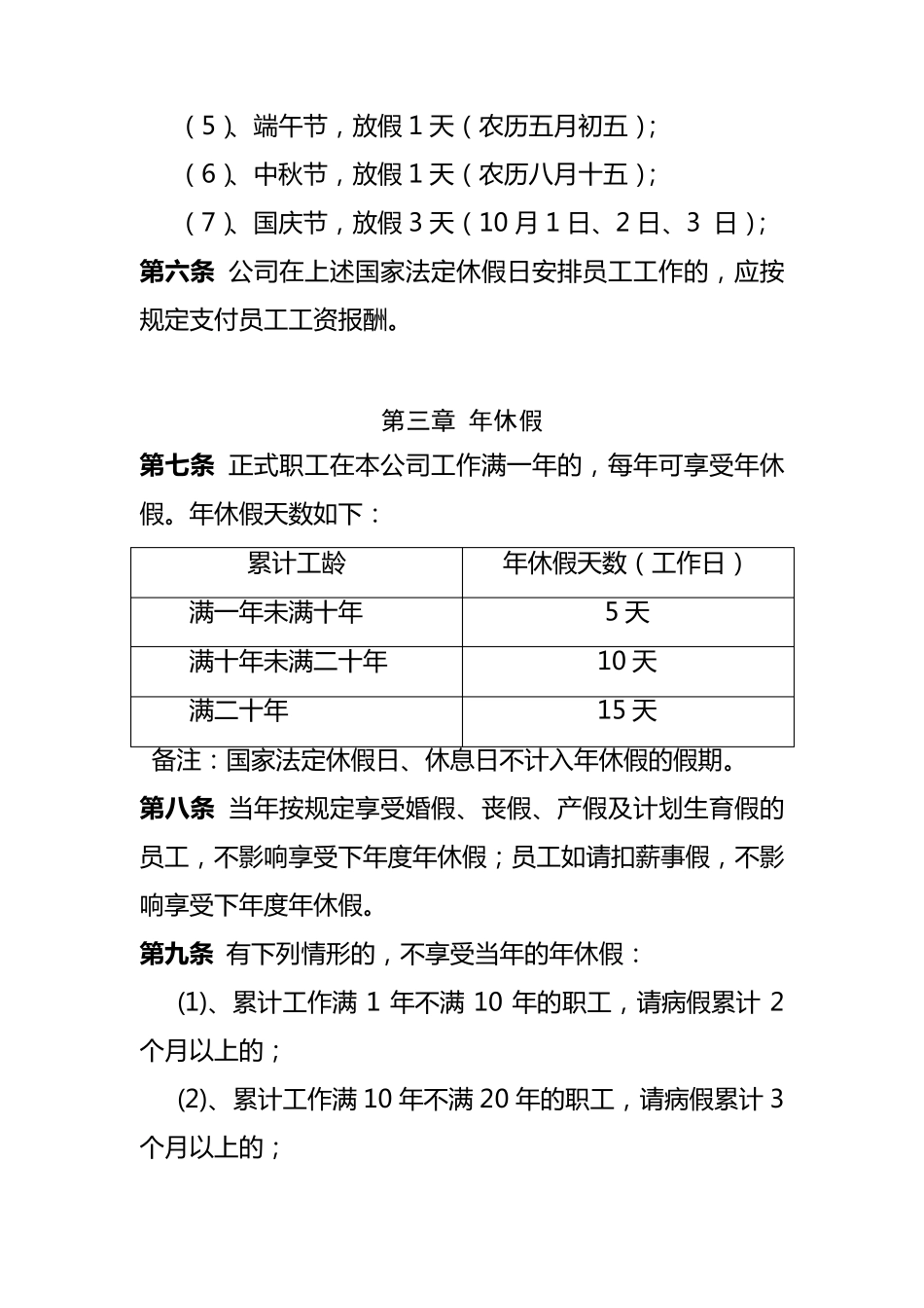XX集团公司员工休假管理制度_第2页