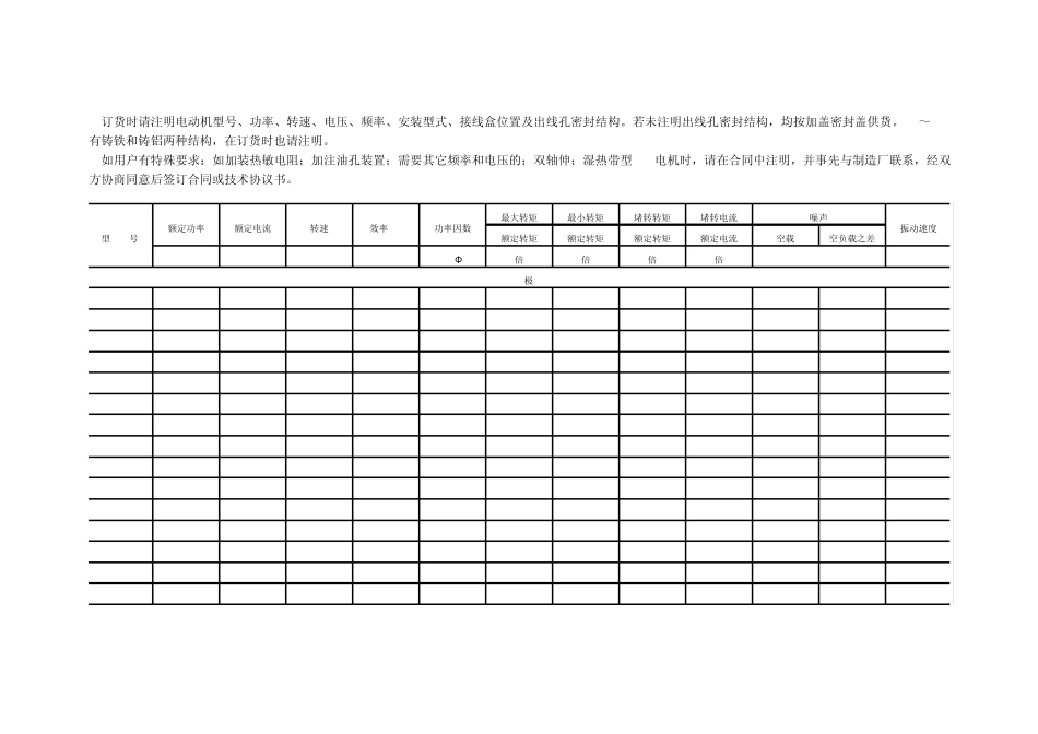 Y2系列电机参数表_第2页