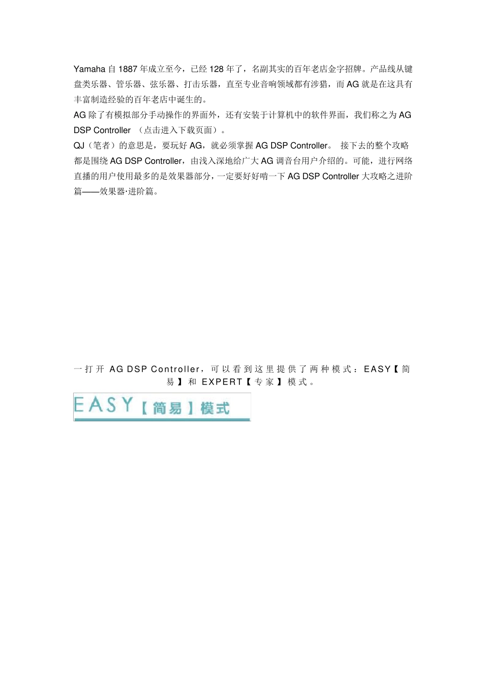 Yamaha雅马哈AG03AG06DSPController使用指南_第2页