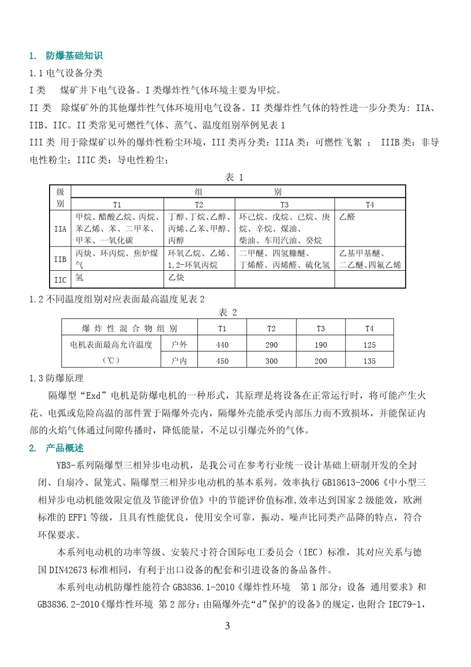 YB3系列低压高效隔爆型电动机样本_第3页