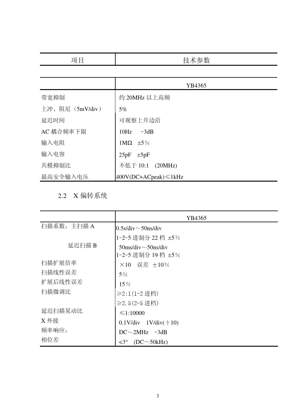 YB4365示波器说明书_第3页