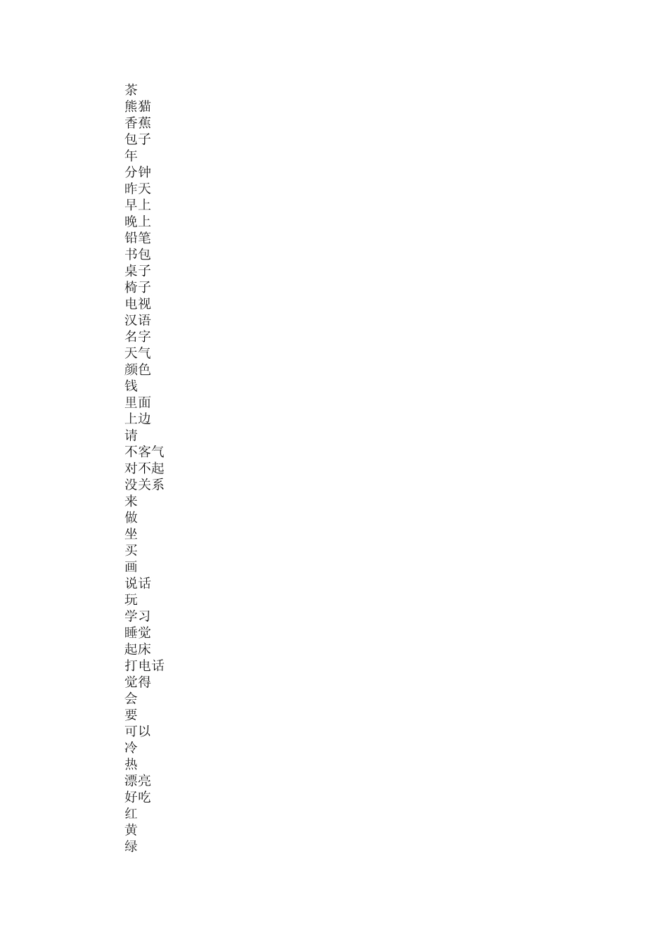 YCT一至四级总词汇表_第3页