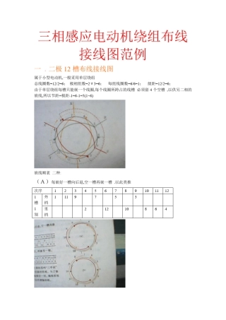 Y系列电动机绕组维修接线图