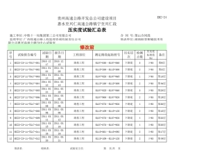 Z311标压实度试验报告汇总表