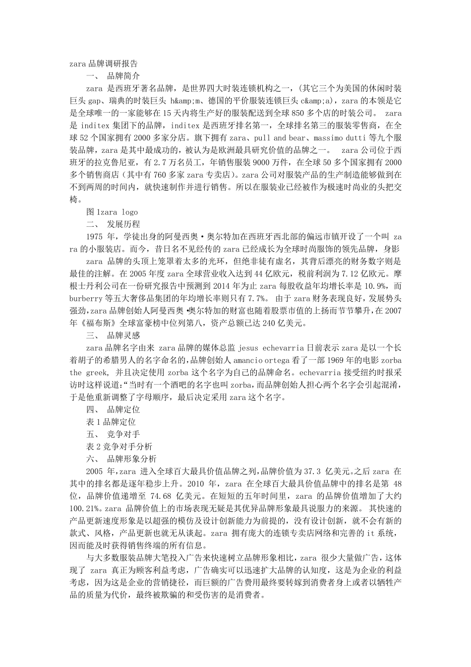 ZARA调查报告_第1页