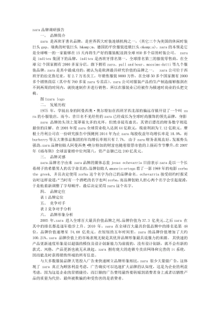 ZARA调查报告