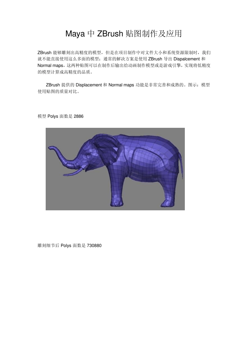 ZBrush能够雕刻出高精度的模型_第1页