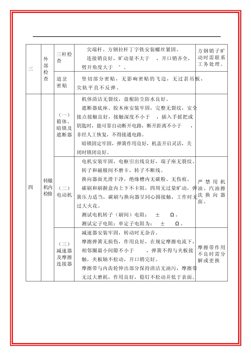 ZD6型电动转辙机道岔检修作业程序及质量标准_第2页