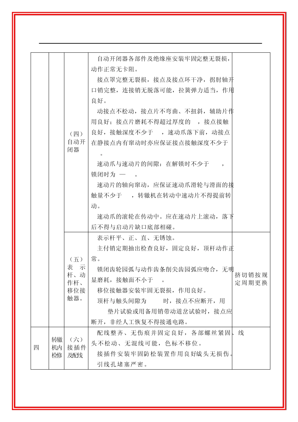 ZD6型电动转辙机道岔检修作业程序及质量标准_第3页