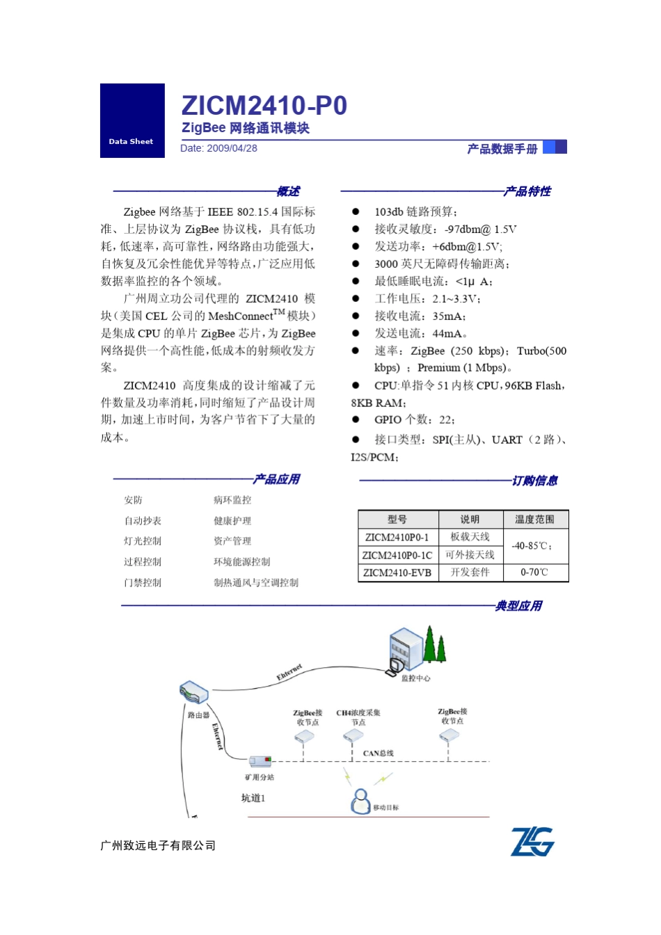 ZICM2410模块数据手册_第1页