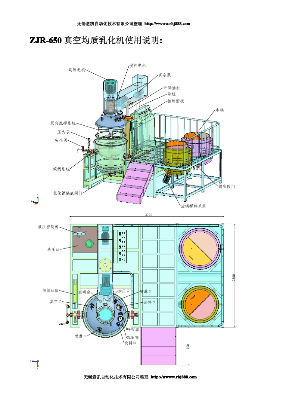 ZJR650L真空乳化机使用说明书_第1页