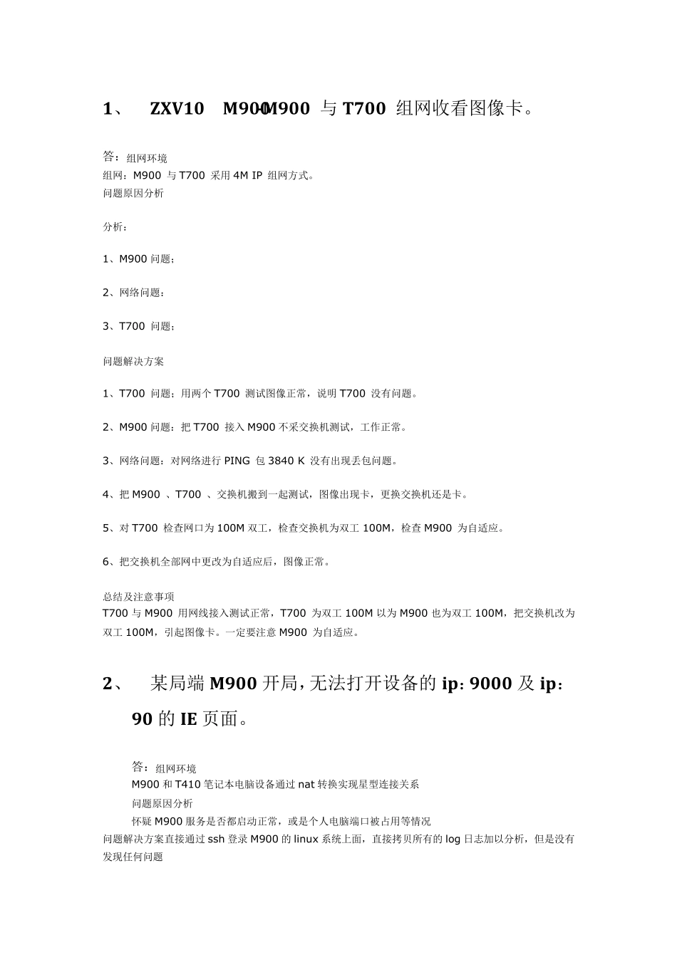 ZXV10M900问题及解决方法_第1页