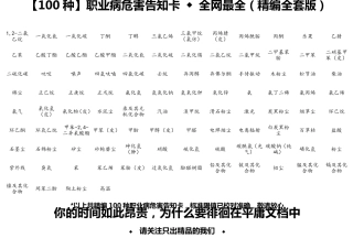 [100种]职业病危害告知卡全网最全(精编版)