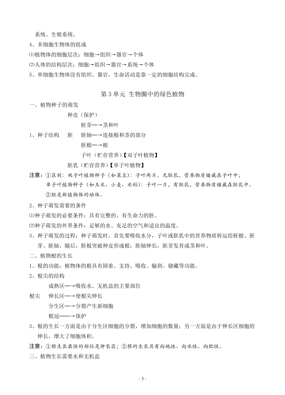 [2016]苏教版生物中考复习资料整理_第3页