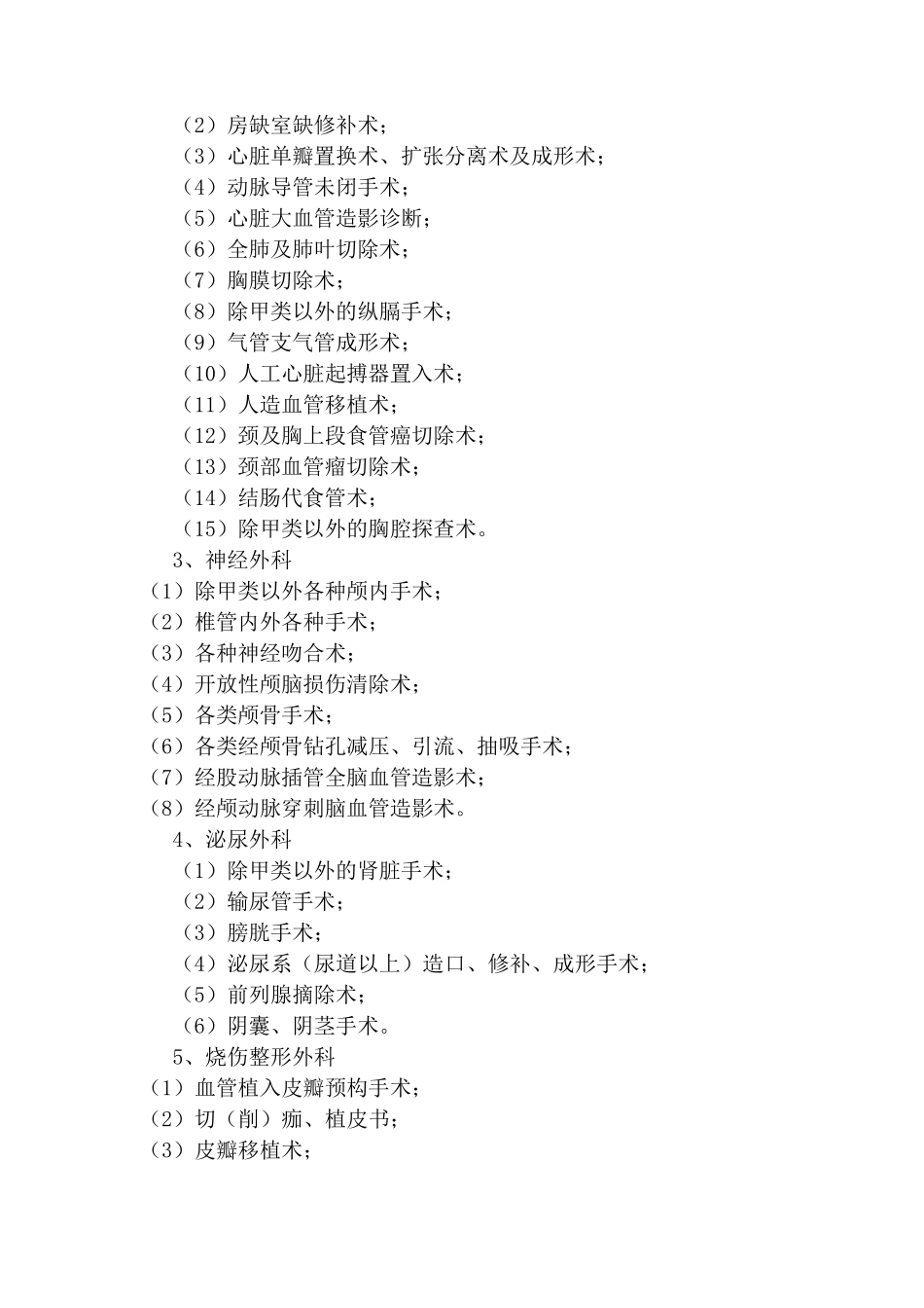 [2019年整理]手术分级目录_第3页