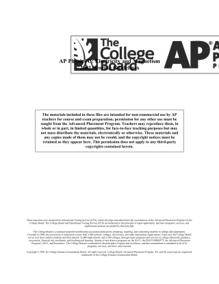 [AP物理C][真题]2001年电磁学解答题答案