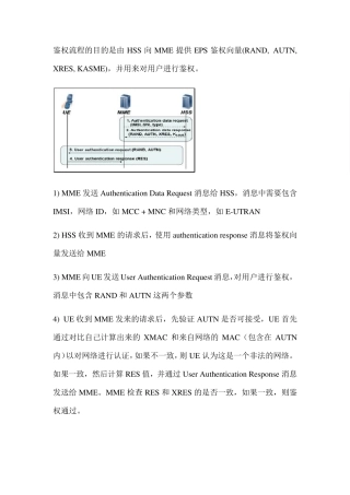 [LTE知识]MME的鉴权和加密过程