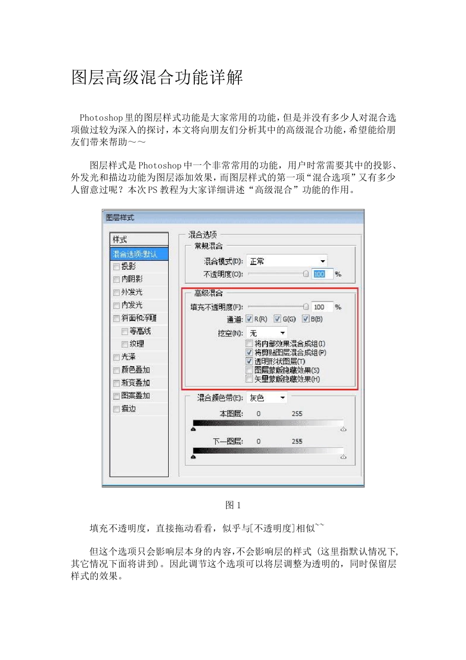 [Photoshop实例教程]图层高级混合功能详解_第1页