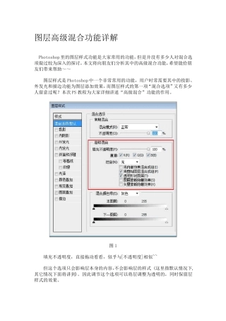 [Photoshop实例教程]图层高级混合功能详解