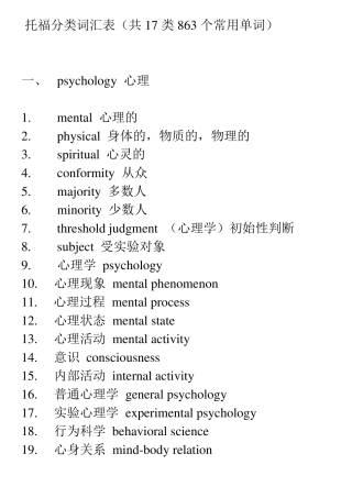 [words]托福分类词汇表(大字pdf方便阅读版本)