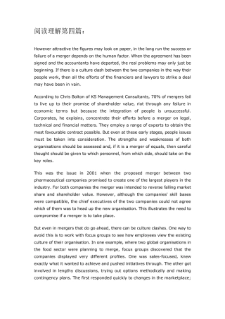 [中级口译]2012年3月中级口译阅读理解原文及答案及解析