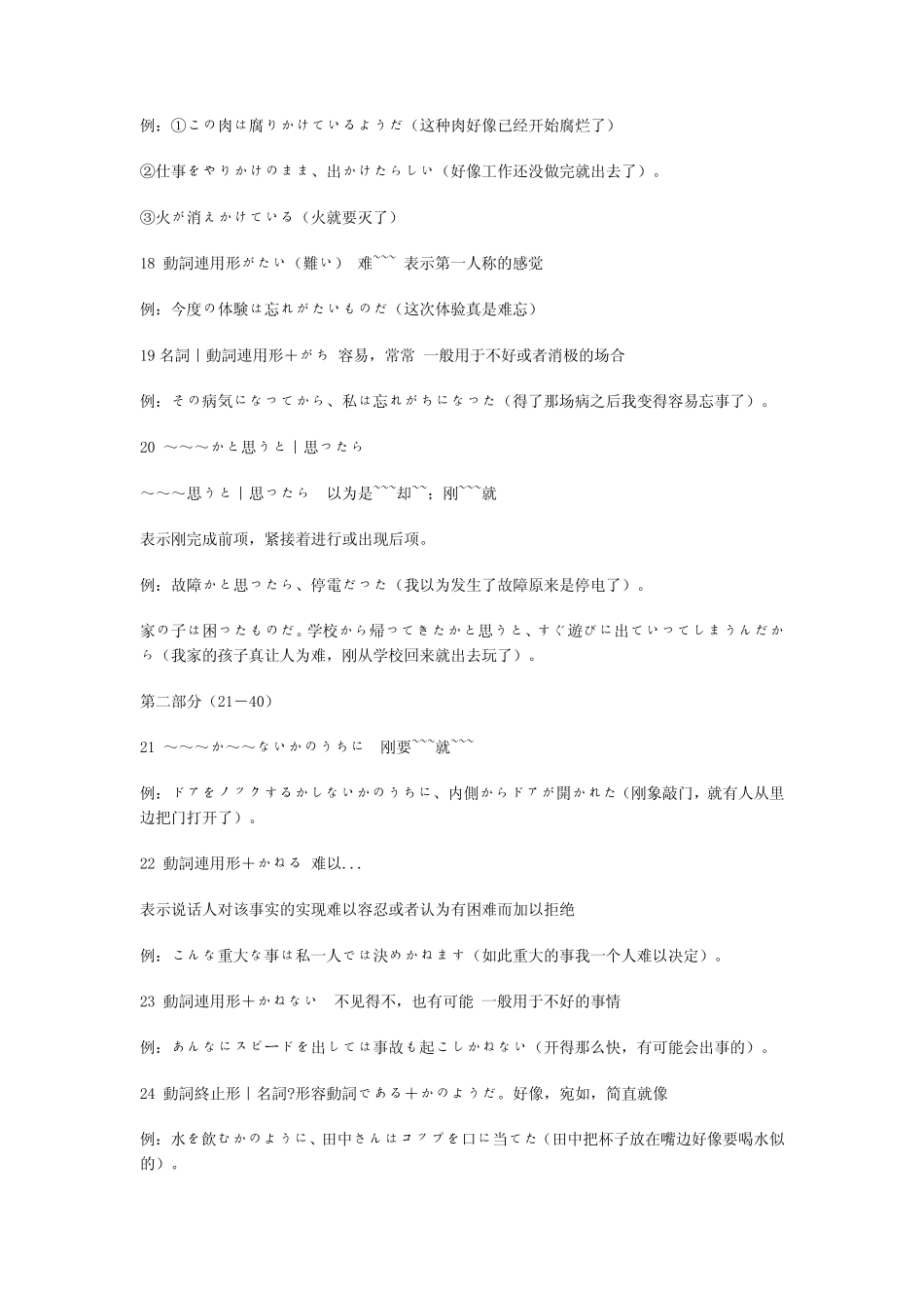 [学日本语]日语二级文法全集PDF可打印_第3页