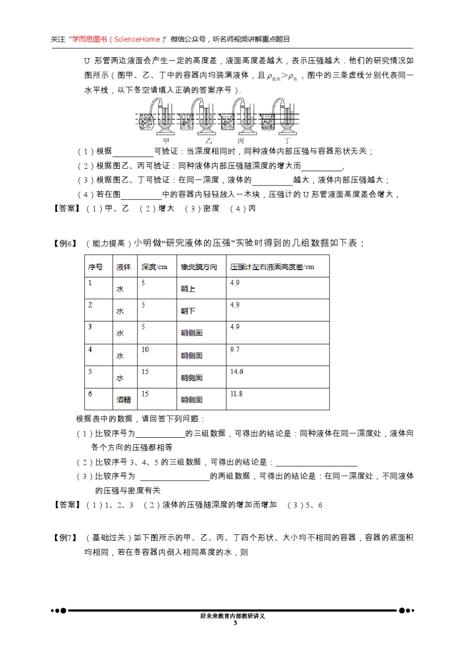 [学而思内部讲义]初中物理·第04讲.提高班.液体压强难题突破_第3页